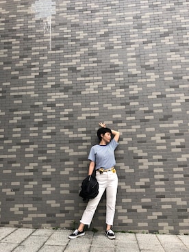 「PULL&BEAR（プルアンドベア）のアイテム（ブルゾン）」を使った、可达刀さん（レディース・158cm）の春コーディネート
