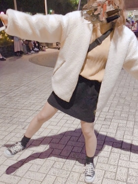 「アイテム（ブルゾン）」を使った、フさん（レディース・154cm・10代）の秋コーディネート