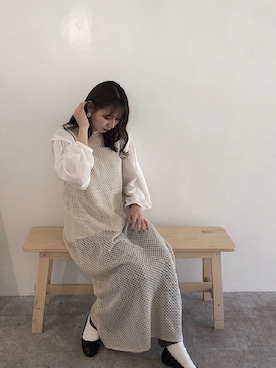 「リブニットパンツ」｜「アイテム（ワンピース/ドレス）」を使った、𝚁𝚞𝚒 𝚈𝚊𝚜𝚞𝚍𝚊さん（レディース・160cm）の夏コーディネート