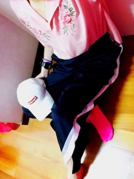 「スウェット×シャツ」｜なのひーさん（レディース・158cm）の春コーディネート