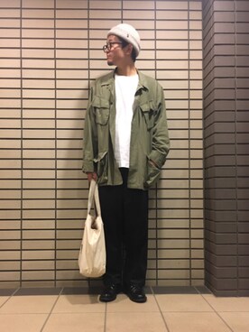 「トートバック」｜「アイテム（その他）」を使った、くすくすさん（メンズ・167cm）の秋コーディネート