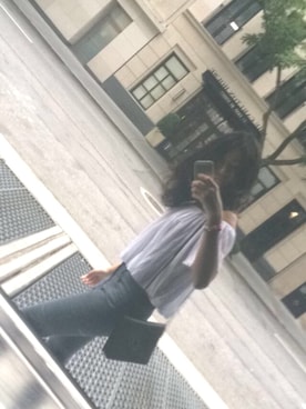 「NEWYORKCITY」｜Robin Kimさん（レディース・168cm）の冬コーディネート