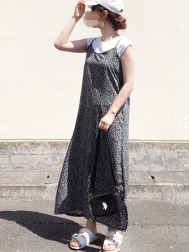 「MODE ROBE（モードローブ）のアイテム（ピアス（両耳用））」を使った、no＊さん（レディース・160cm）の夏コーディネート