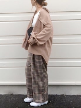 「rps（アールピーエス）のアイテム（カバーオール）」を使った、no＊さん（レディース・160cm）の秋コーディネート