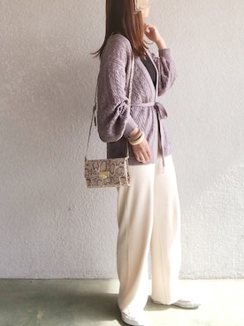 「LEPSIM（レプシィム）の2P ウッドバングル　837799（バングル/リストバンド）」を使った、no＊さん（レディース・160cm）の春コーディネート