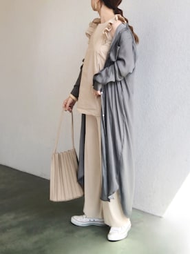 「アーバンリサーチ」｜「アイテム（シャツワンピース）」を使った、no＊さん（レディース・160cm）の秋コーディネート