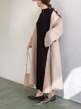 「GeeRA」｜「アイテム（チェスターコート）」を使った、no＊さん（レディース・160cm）の秋コーディネート