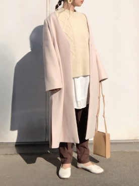 「AIC.（エーアイシー）のアイテム（ノーカラージャケット）」を使った、no＊さん（レディース・160cm）の秋コーディネート