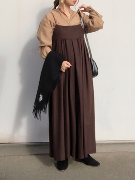 「URBAN RESEARCH ROSSO」｜「アイテム（サロペット/オーバーオール）」を使った、no＊さん（レディース・160cm）の秋コーディネート