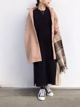 「プリーツバッグ」｜「アイテム（その他アウター）」を使った、no＊さん（レディース・160cm）の冬コーディネート