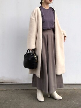 「crie conforto（クリーコンフォルト）のアイテム（ジャケット/アウター）」を使った、no＊さん（レディース・160cm）の冬コーディネート