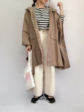 「Traditional Weatherwear（トラディショナルウェザーウェア）のMARCHE BAG MINI（トートバッグ）」を使った、no＊さん（レディース・160cm）の春コーディネート