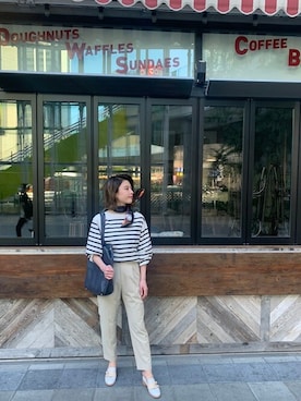 「FONCE（フォンセ）のアイテム」を使った、AMIさん（レディース・163cm）の春コーディネート