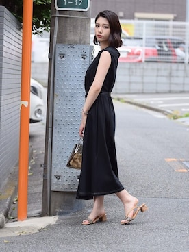 「qualite（カリテ）のアイテム（ワンピース）」を使った、AMIさん（レディース・163cm）の夏コーディネート