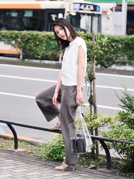 「FONCE（フォンセ）のアイテム」を使った、AMIさん（レディース・163cm）の夏コーディネート