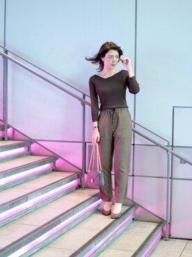 「FONCE（フォンセ）のアイテム」を使った、AMIさん（レディース・163cm）の秋コーディネート