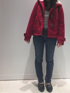 「タッセルシューズ」｜「アイテム（ジャケット/アウター）」を使った、さきちさん（レディース・148cm）の冬コーディネート