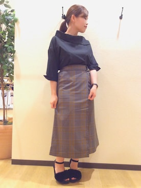 「CURRENT（カレント）のアイテム」を使った、nanaさん（レディース・156cm）の秋コーディネート