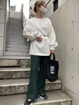 2way仕様 ロゴキャンパストートバッグを使った人気ファッションコーディネート Wear