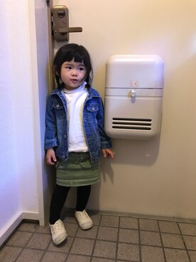 「CORVA（コルヴァ）のアイテム」を使った、ななさん（キッズ・80cm）の秋コーディネート