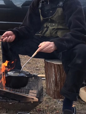 「patagonia」｜「アイテム（オールインワン・サロペット）」を使った、ふじさん（メンズ・180cm）の冬コーディネート
