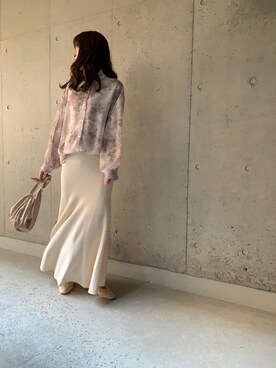 「ワントーンスタイル」｜ていさん（レディース・165cm）の春コーディネート