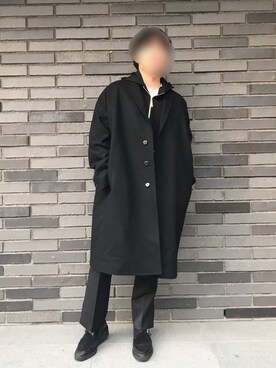 「LAD MUSICIAN（ラッドミュージシャン）のアイテム（チェスターコート）」を使った、Kenjiさん（メンズ・167cm）の秋コーディネート