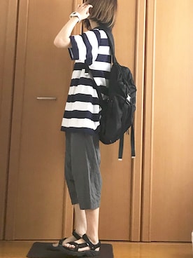 「L.H.P（エルエイチピー）のアイテム（サンダル）」を使った、umiさん（レディース・161cm）の夏コーディネート