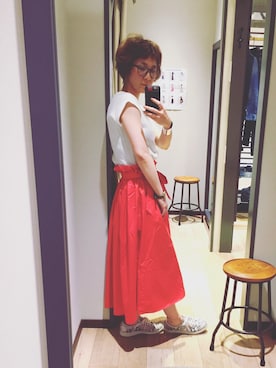 「HYKE（ハイク）のアイテム」を使った、midoriさん（レディース・166cm）の夏コーディネート