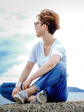 「HYKE（ハイク）のアイテム」を使った、midoriさん（レディース・166cm）の夏コーディネート