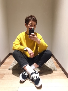 「MADE by sunny side up（サニーサイドアップ）のアイテム」を使った、midoriさん（レディース・166cm）の冬コーディネート