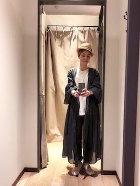 「DANTON（ダントン）のアイテム（Tシャツ/カットソー）」を使った、midoriさん（レディース・166cm）の春コーディネート