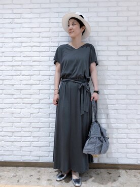 「STILMODA（スティルモーダ）のアイテム」を使った、midoriさん（レディース・166cm）の夏コーディネート