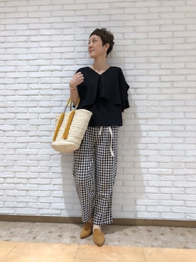 「STILMODA（スティルモーダ）のアイテム」を使った、midoriさん（レディース・166cm）の夏コーディネート