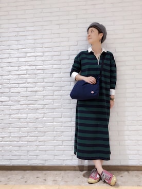 「DANTON（ダントン）のアイテム（バッグ）」を使った、midoriさん（レディース・166cm）の秋コーディネート