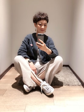 「CIAOPANIC TYPY」｜「アイテム（ノーカラージャケット）」を使った、midoriさん（レディース・166cm）の秋コーディネート