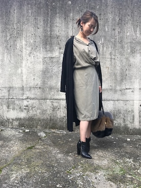 「アイテム（ブーティ）」を使った、anさん（レディース・160cm・30代）の秋コーディネート