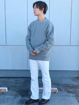 「A.P.C.（アーペーセー）のアイテム（シューズ）」を使った、ringoさん（メンズ・180cm）の冬コーディネート