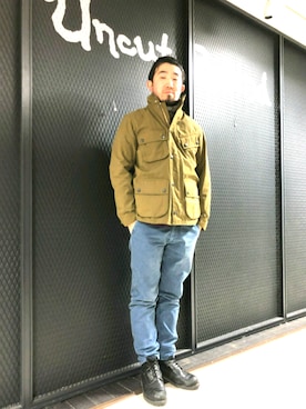 「SCOTCH&SODA（スコッチアンドソーダ）のアイテム（パンツ）」を使った、神田潔さん（メンズ・175cm）の冬コーディネート
