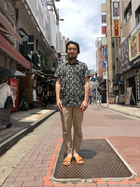 「SCOTCH&SODA（スコッチアンドソーダ）のアイテム」を使った、神田潔さん（メンズ・175cm）の夏コーディネート