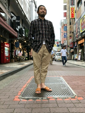 「SCOTCH&SODA（スコッチアンドソーダ）のアイテム」を使った、神田潔さん（メンズ・175cm）の夏コーディネート