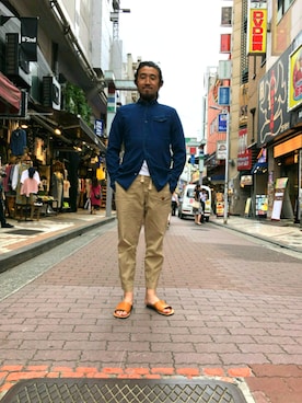 「SCOTCH&SODA（スコッチアンドソーダ）のアイテム」を使った、神田潔さん（メンズ・175cm）の夏コーディネート