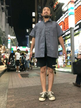 「SCOTCH&SODA（スコッチアンドソーダ）のアイテム（パンツ）」を使った、神田潔さん（メンズ・175cm）の夏コーディネート