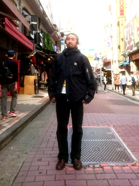 「Carhartt(カーハート)のアイテム(ブルゾン)」を使った、神田潔さん(メンズ・175cm)の秋コーディネート