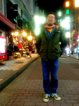 「FULLCOUNT（フルカウント）のアイテム」を使った、神田潔さん（メンズ・175cm）の秋コーディネート