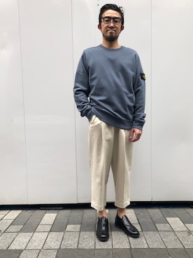 「HAVERSACK（ハバーザック）のアイテム（スラックス）」を使った、神田潔さん（メンズ・175cm）の夏コーディネート