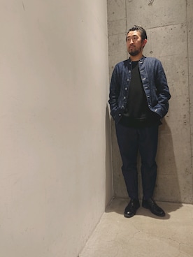 「HAVERSACK（ハバーザック）のアイテム（ジャケット/アウター）」を使った、神田潔さん（メンズ・175cm）の春コーディネート