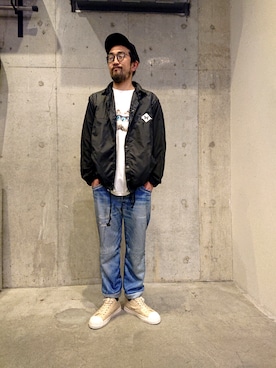 「C-PLUS（シープラス）のアイテム」を使った、神田潔さん（メンズ・175cm）の春コーディネート