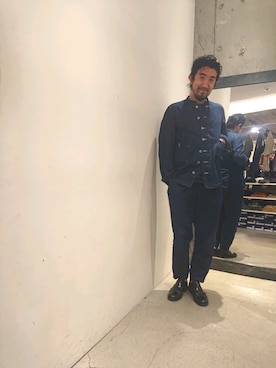 「HAVERSACK（ハバーザック）のアイテム（ジャケット/アウター）」を使った、神田潔さん（メンズ・175cm）の夏コーディネート