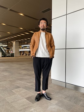 「HAVERSACK（ハバーザック）のアイテム（パンツ）」を使った、神田潔さん（メンズ・175cm）の夏コーディネート